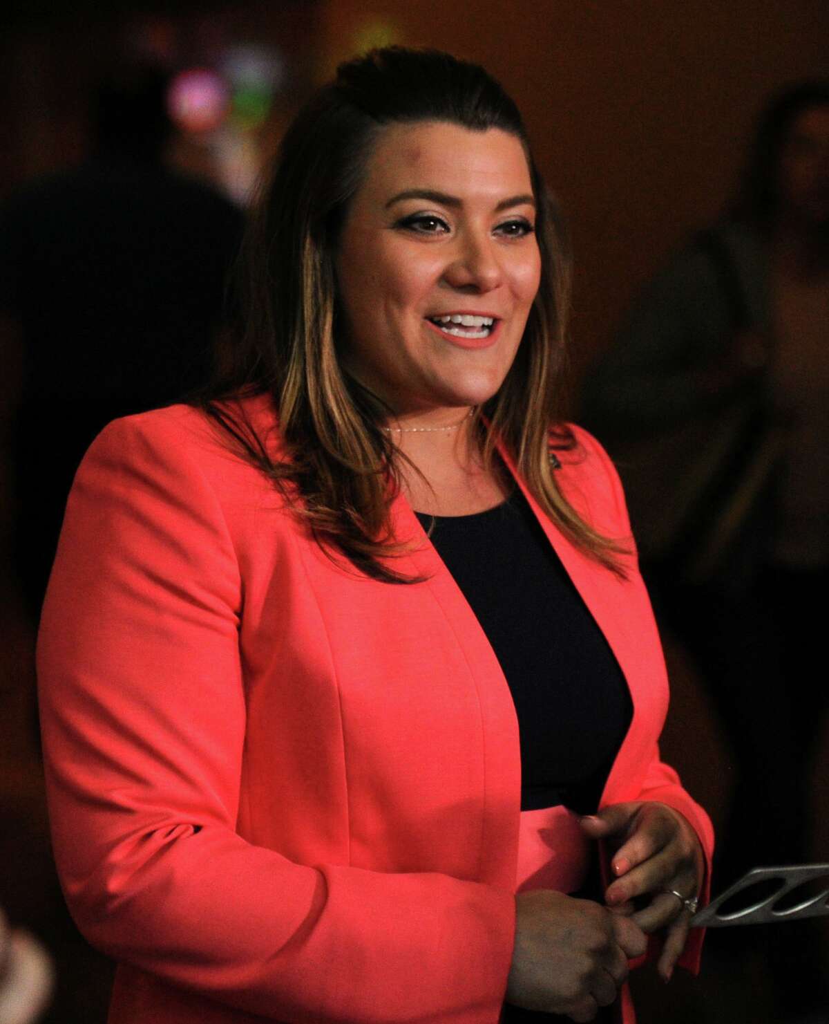 New Britain Mayor Erin Stewart at a press conference prior to the Republican State Convention at Foxwoods Casino, Mashantucket, Conn., Friday, May 11, 2018. On Sunday, Stewart announced New Britain has confirmed its first confirmed case of a patient with COVID-19.