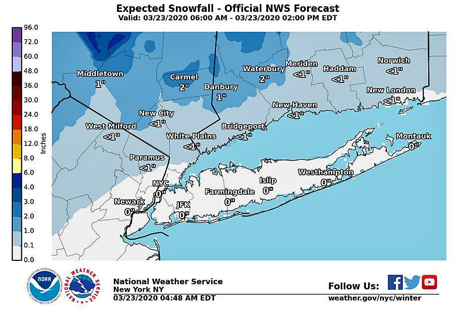 Snow in the forecast for parts of CT