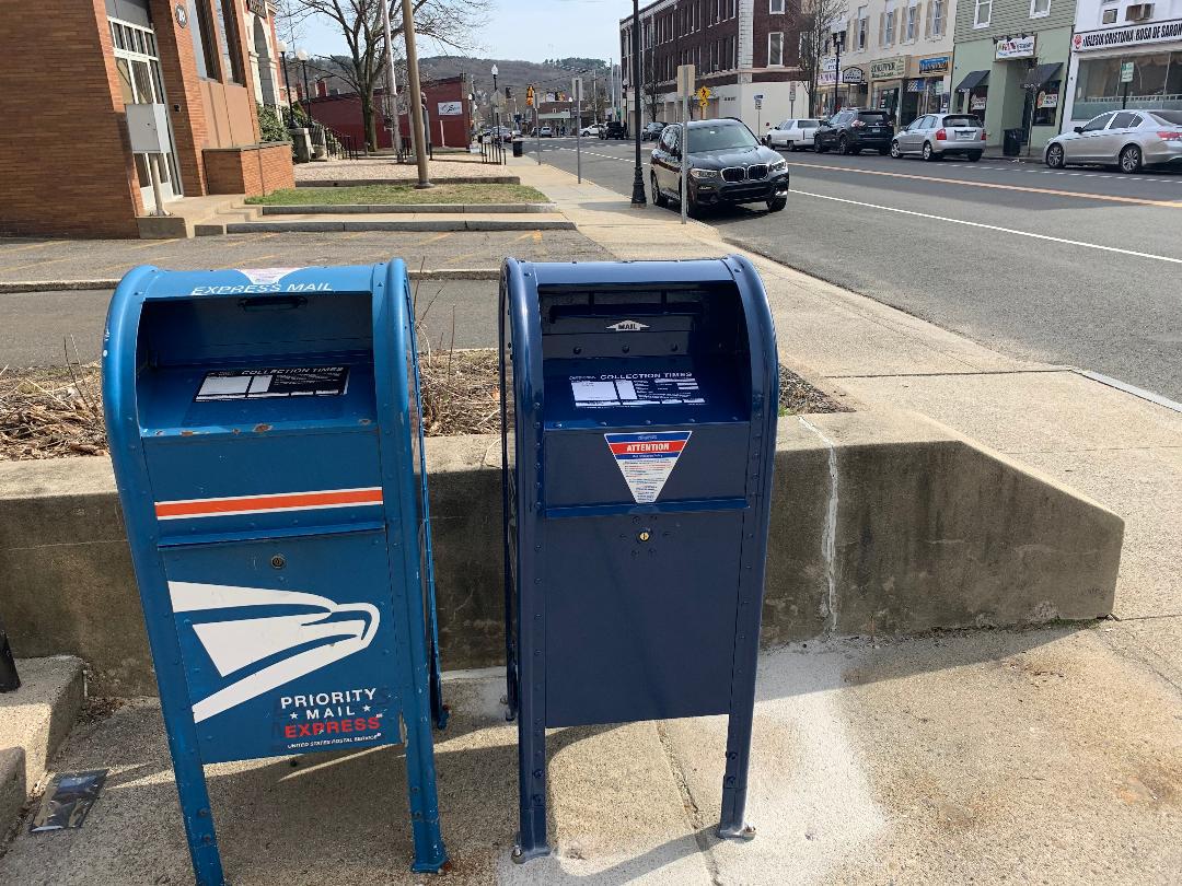 Tamper-resistant letter box placed outside Ansonia Post Office