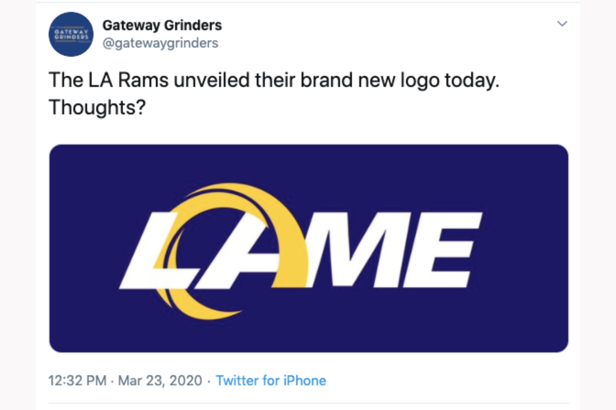 Rams Revealed New Logo and Twitter is Destroying Them for it