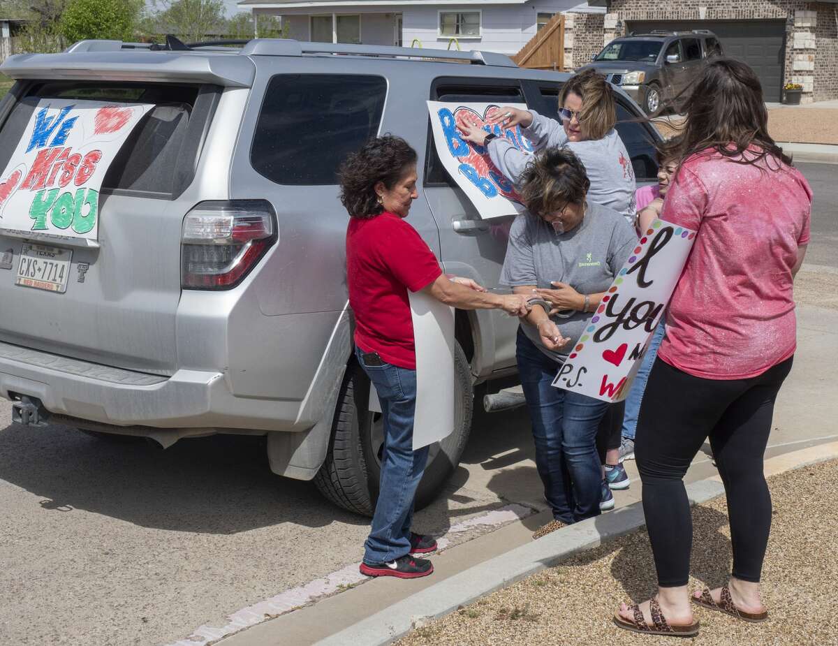 Bunche Elementary teachers and staff decorate their cars and for a parade around their district 03/23/2020 afternoon. Tim Fischer/Reporter-Telegram
