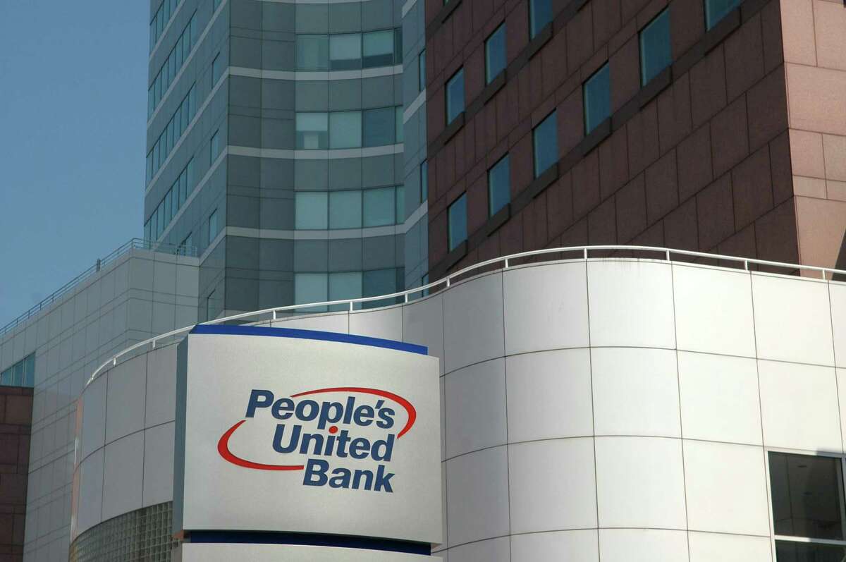 The headquarters branch of People’s United Bank in Bridgeport, Conn.