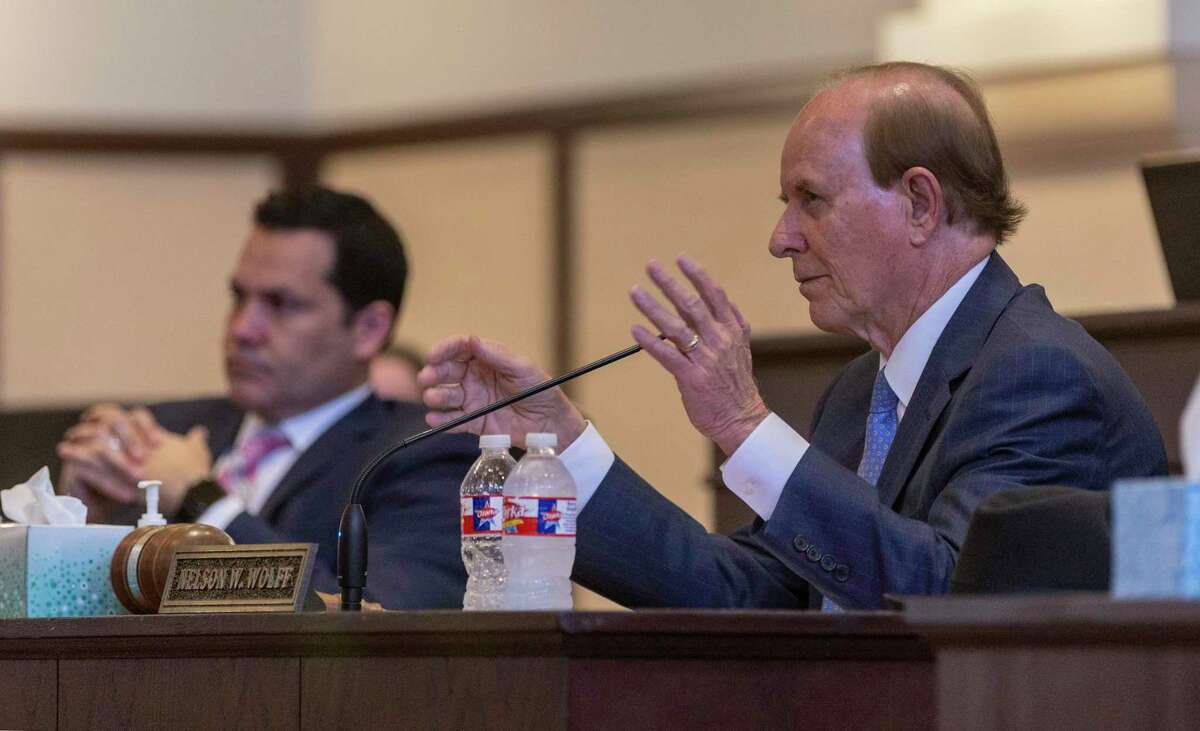 Bexar County Judge Nelson Wolff and the other members of Commissioners Court passed a resolution Thursday, May 14, 2020, supporting access to mail-in ballots for voters who perceive a “risk to health” posed by COVID-19 if they vote in person.