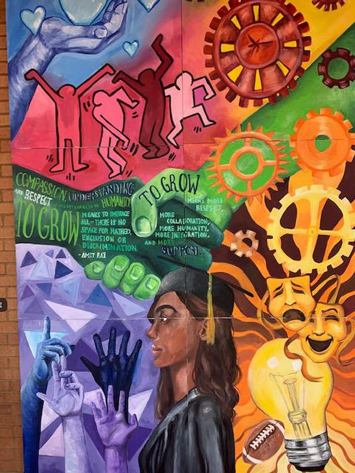 Shelton High School junior Melaina Roberto's artistic interpretation of the school district's Vision of a Graduate. She completed this art work as part of her Capstone project.