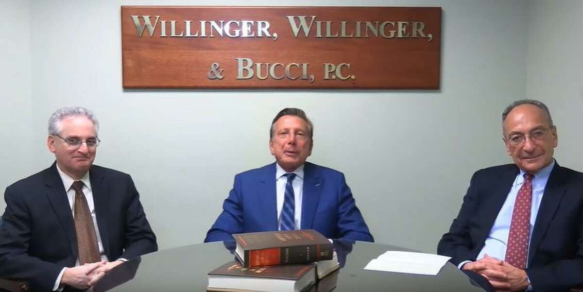Willinger, Willinger & Bucci is expanding its law firm into Shelton. Pictured are partners, left to right, Bradd Robbins, Charles Willinger and Tom Bucci.
