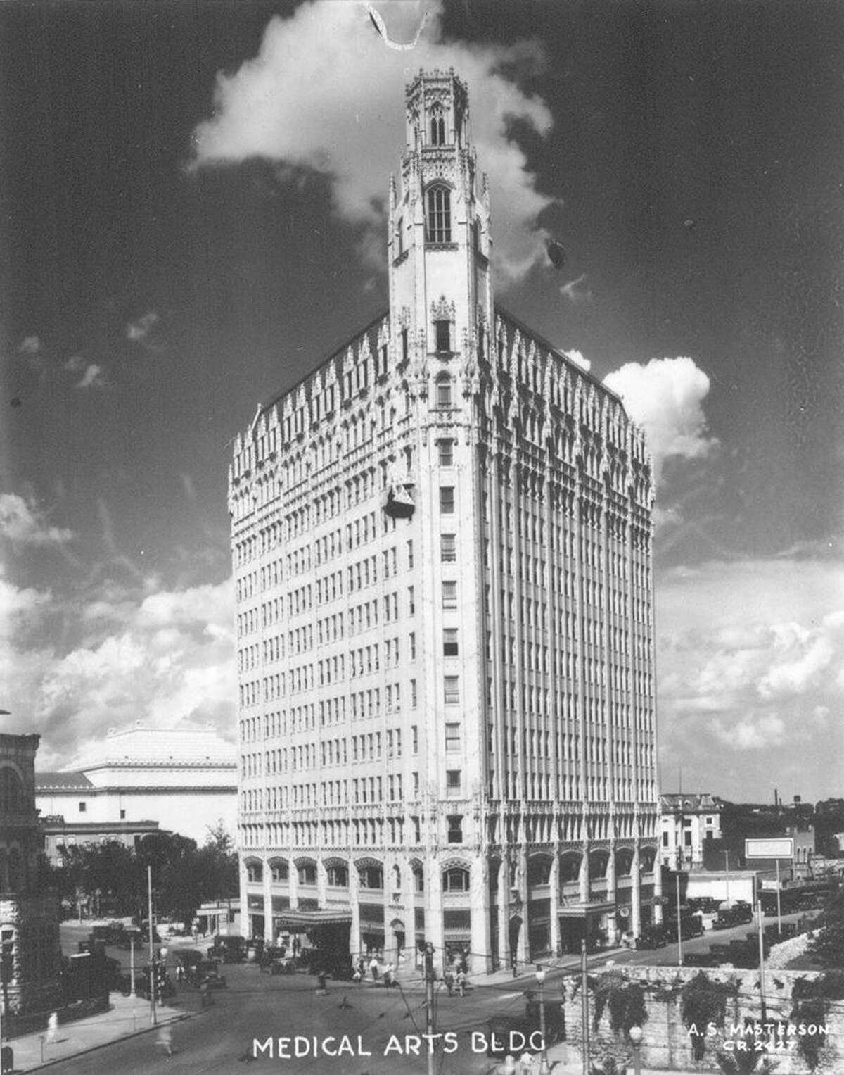 The Medical Arts Building, now the Emily Morgan Hotel, is shown in this c. 1928 photo.