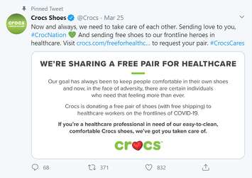 free crocs healthcare promo