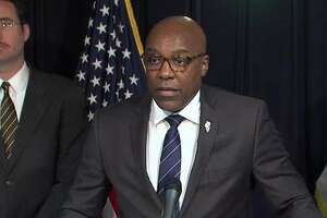Attorney General Kwame Raoul speaks at a Chicago news conference last year. His office joined 32 other attorneys general this week in urging online retailers to keep a better eye on price-gouging happening on their platforms.
