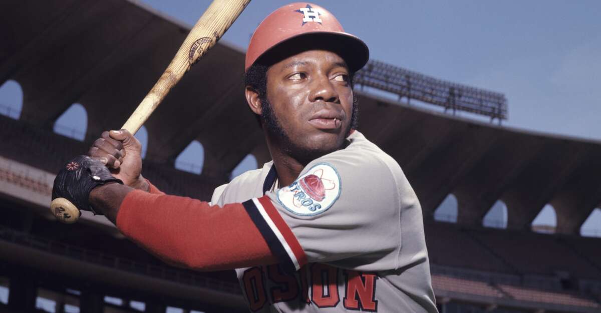 Outfielder Jimmy Wynn, of the Houston Astros, poses for a portrait prior to a game in May, 1972 against the St. Louis Cardinals in St. Louis, Missouri.