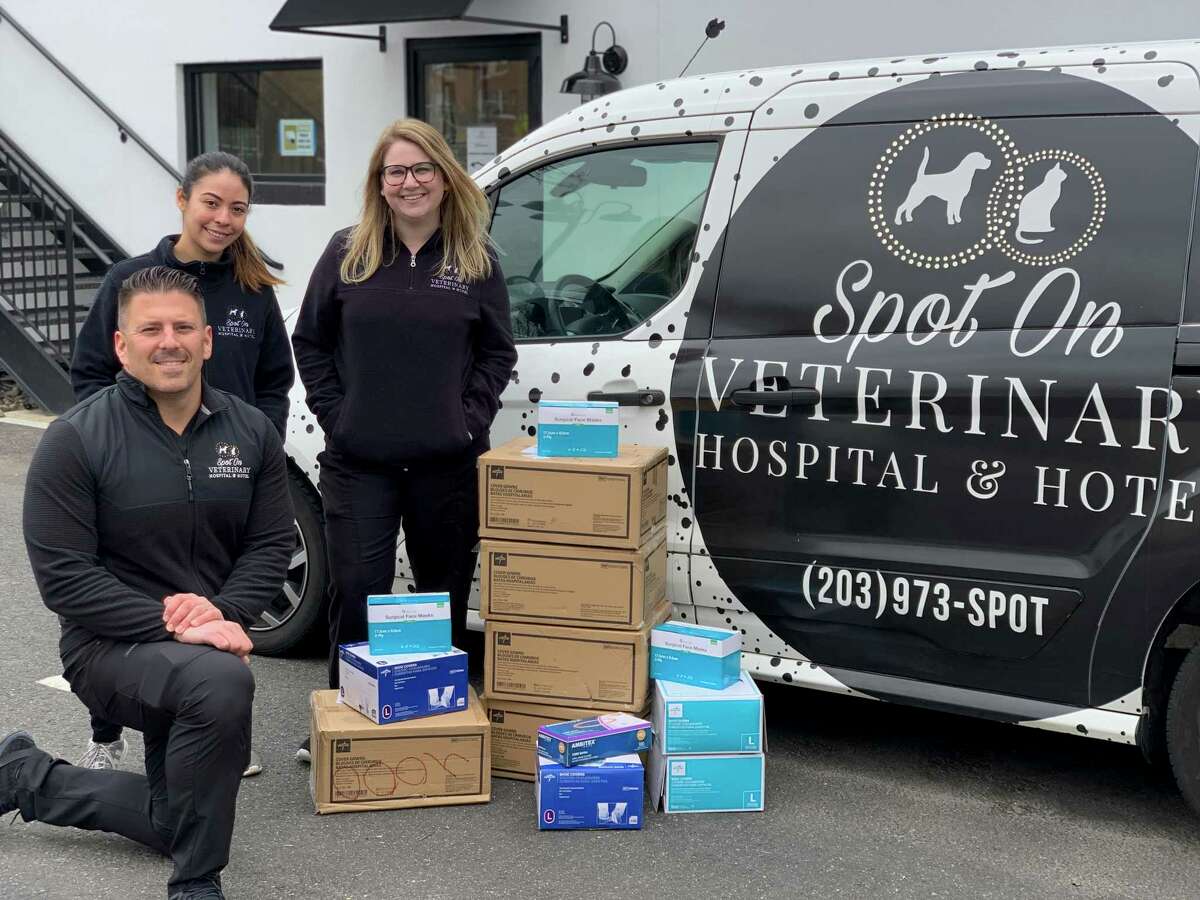 Spot On Veterinary Hospital & Hotel, at 184 Selleck St., in Stamford, Conn., has lauched a drive to collect personal protective equipment for local human hospitals.