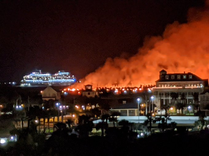 Firefighters battle large grass fire on Galveston Island's East Beach