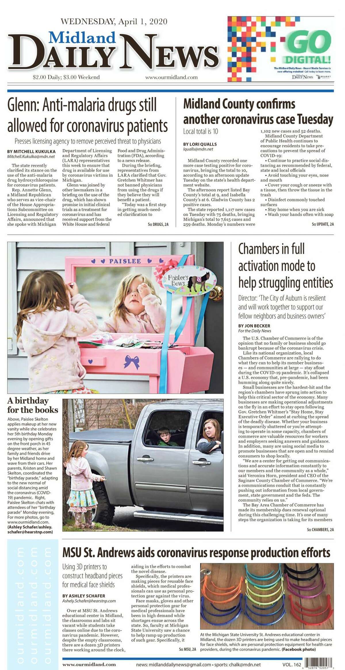 Subscribe to the Midland Daily News eedition to support local journalism