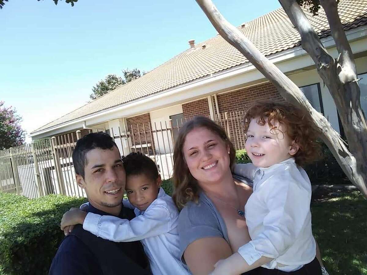 Tanisha Gordon, her husband and her two sons.