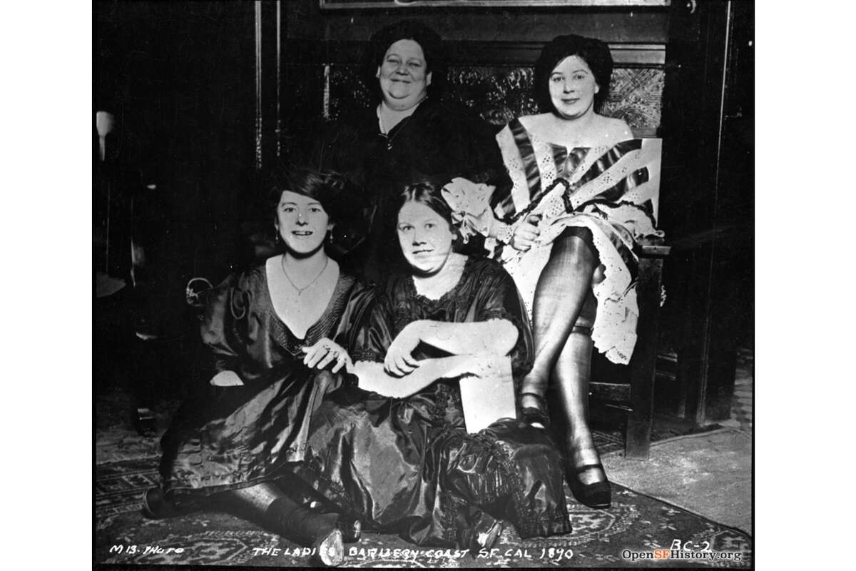 A few of San Francisco's infamous "Ladies of the Barbary Coast," sex workers who lived and worked in the city's many brothels. This photo was taken in the 1890s.