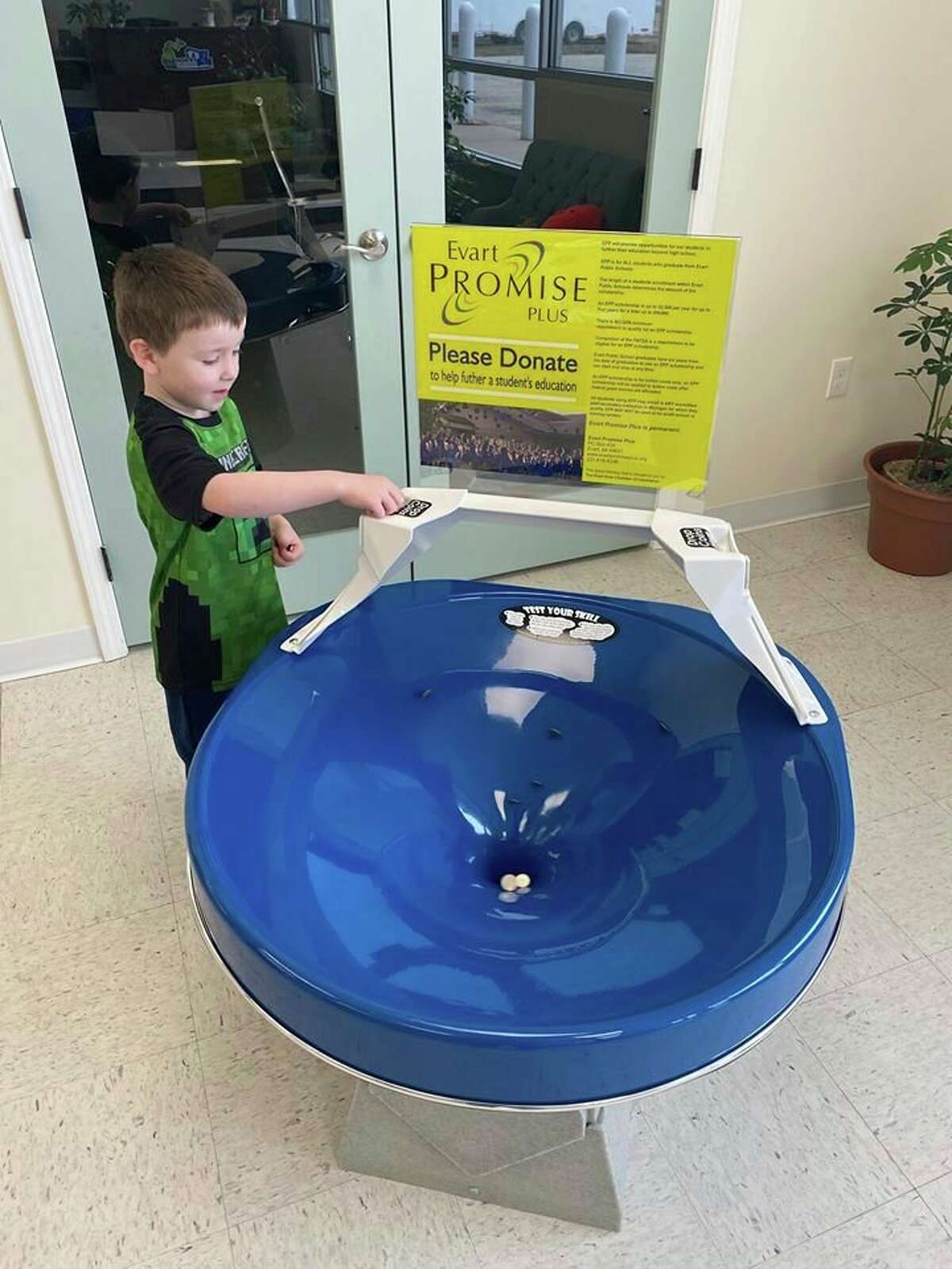 This spiral wishing well, purchased by the Evart Area Chamber of Commerce, will be placed inside Foster's Supermarket. (Submitted photo)