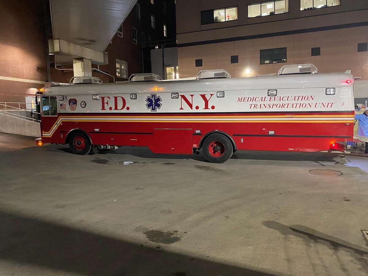 COVID-19 patients from New York City were transferred into Albany Medical Center late Tuesday night.