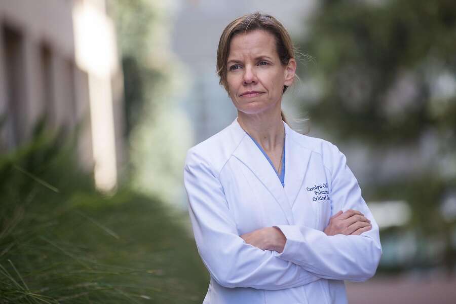 Dr. Carolyn Calfee of UCSF, on Thursday, March 26, 2020, in San Francisco. Calif. One thing common in virtually every critical COVId-19 case, she said, is the onset of acute respiratory distress syndrome, which is characterized by fluid leaking into the lungs. That is why many victims need a ventilator to breath.