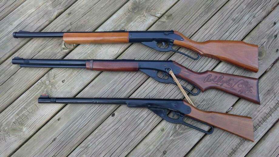 File photo of three variations of Daisy BB guns. (Tom Lounsbury/Hearst Michigan)