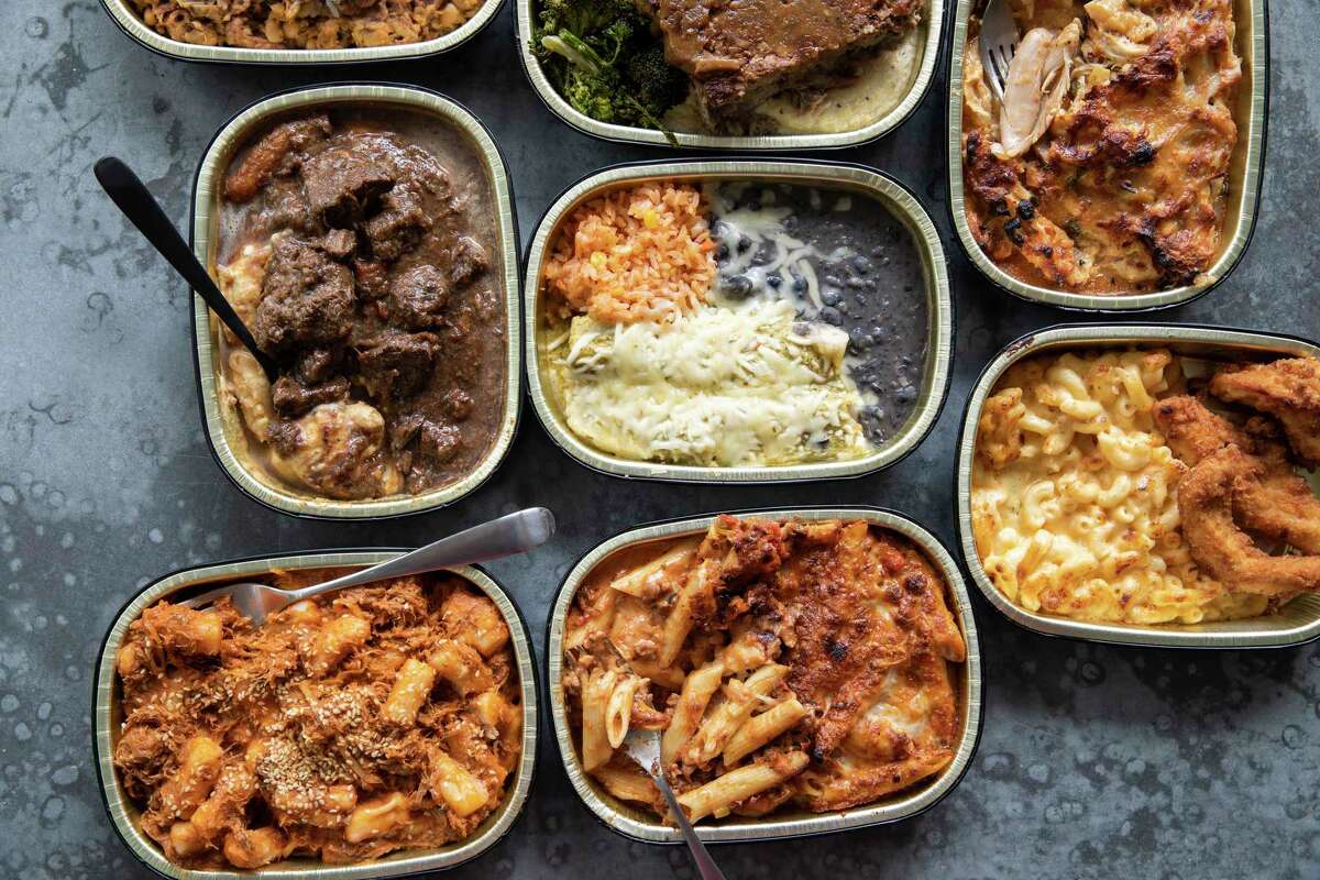 Underbelly Hospitality is one of three Houston restaurants tapped by H-E-B to create a variety of prepared meals for the supermarket's Meal Simple program. They will soon go into a number of Houston H-E-B stores. Shown: a variety of Underbelly meals.
