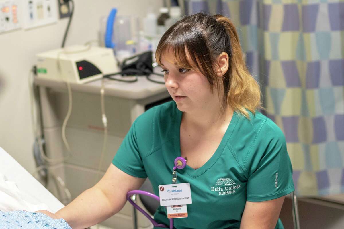 About 70 students in Delta College's nursing program will soon be able to enter the workforce thanks to regulatory changes in the required clinical time needed to graduate. (Photo provided/Delta College)