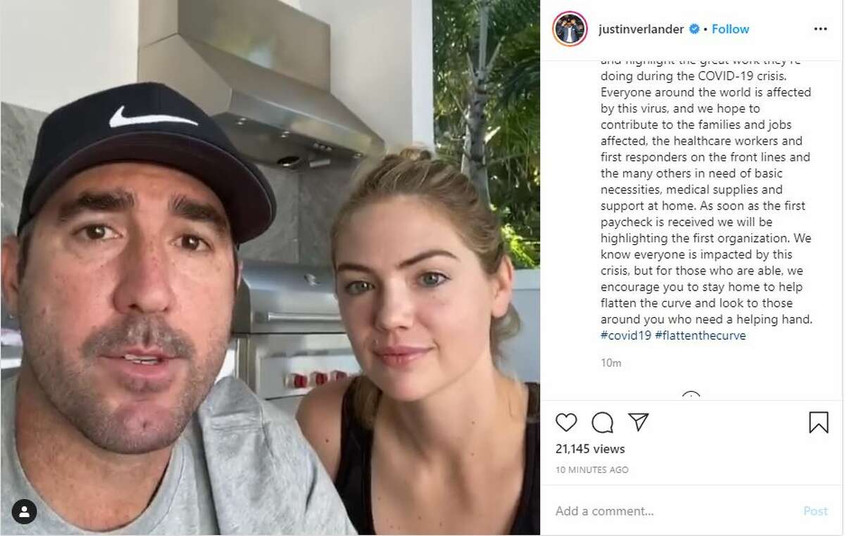 Astros' star, Justin Verlander and his wife Kate Upton have decided to donate his MLB paychecks to different organizations providing COVID-19 relief efforts.
