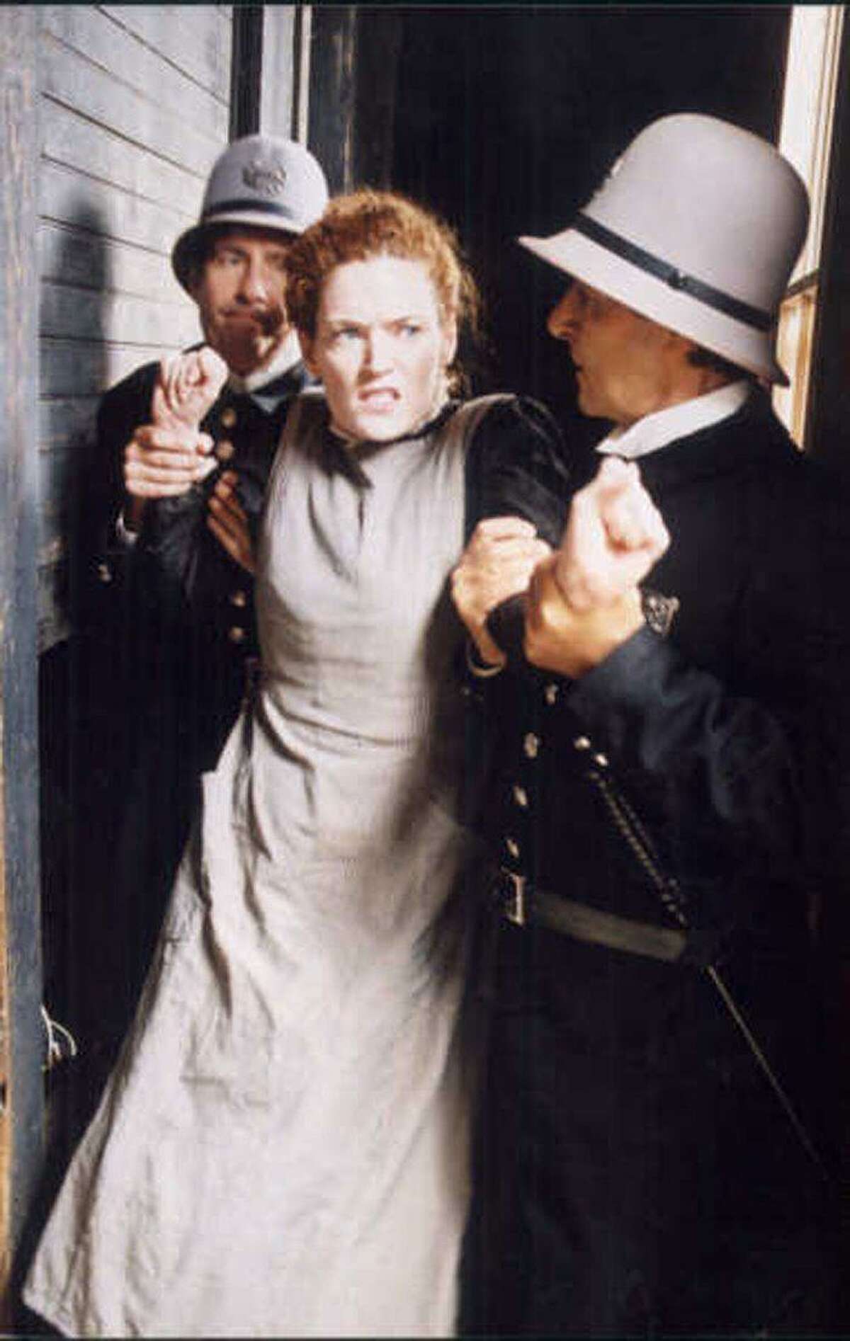 Actors depict the arrest of “Typhoid Mary” in 1907, from a Nova documentary on the life of Mary Mallon. The show aired in 2004. Marian Tomas Griffin plays Typhoid Mary.