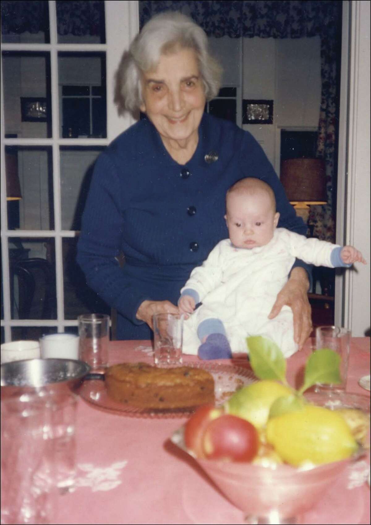 Ralph Nader’s parents grew up in Lebanon and used family mealtime as an opportunity to discuss important topics with their four children, while sharing Lebanese traditions of food, culture and philosophy. Nader’s mother, Rose, who always cooked from scratch, is seen here with her great-grandson, Adnaan Stumo.