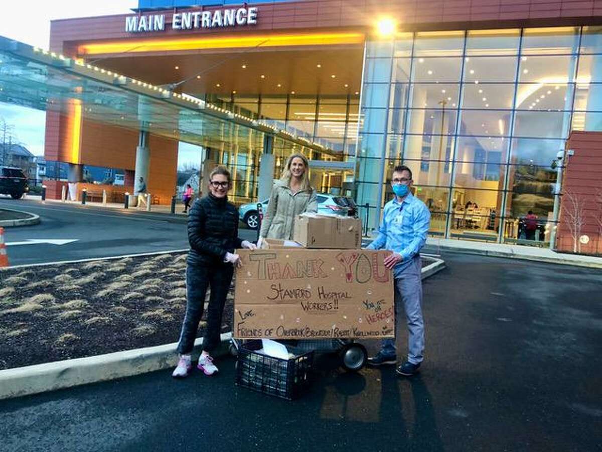 Chad Herzog from Cardiac Rehab at Stamford Hospital, who is facilitating food donations.