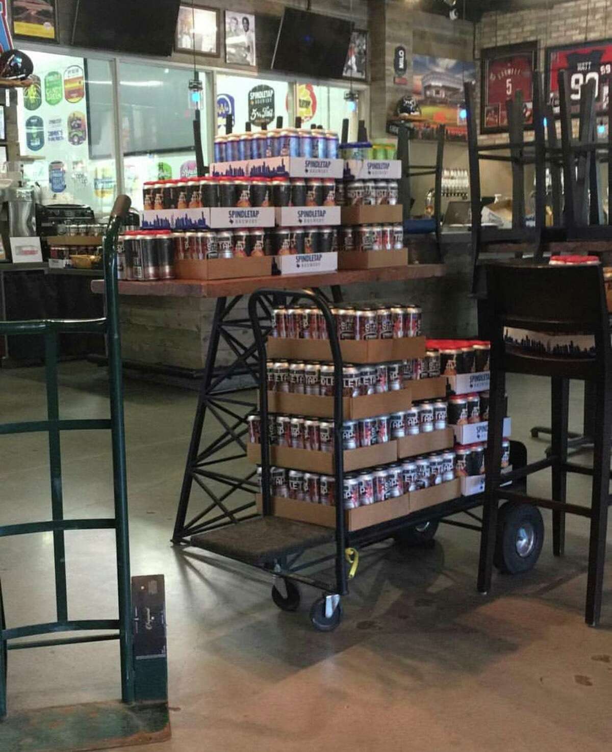 HopDrop, Houston's craft beer delivery service, picked up more than 20 cases of beer from Spindletap Brewery last weekend.
