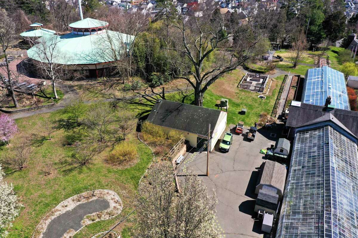 A view from a drone above Connecticut’s Beardsley Zoo.
