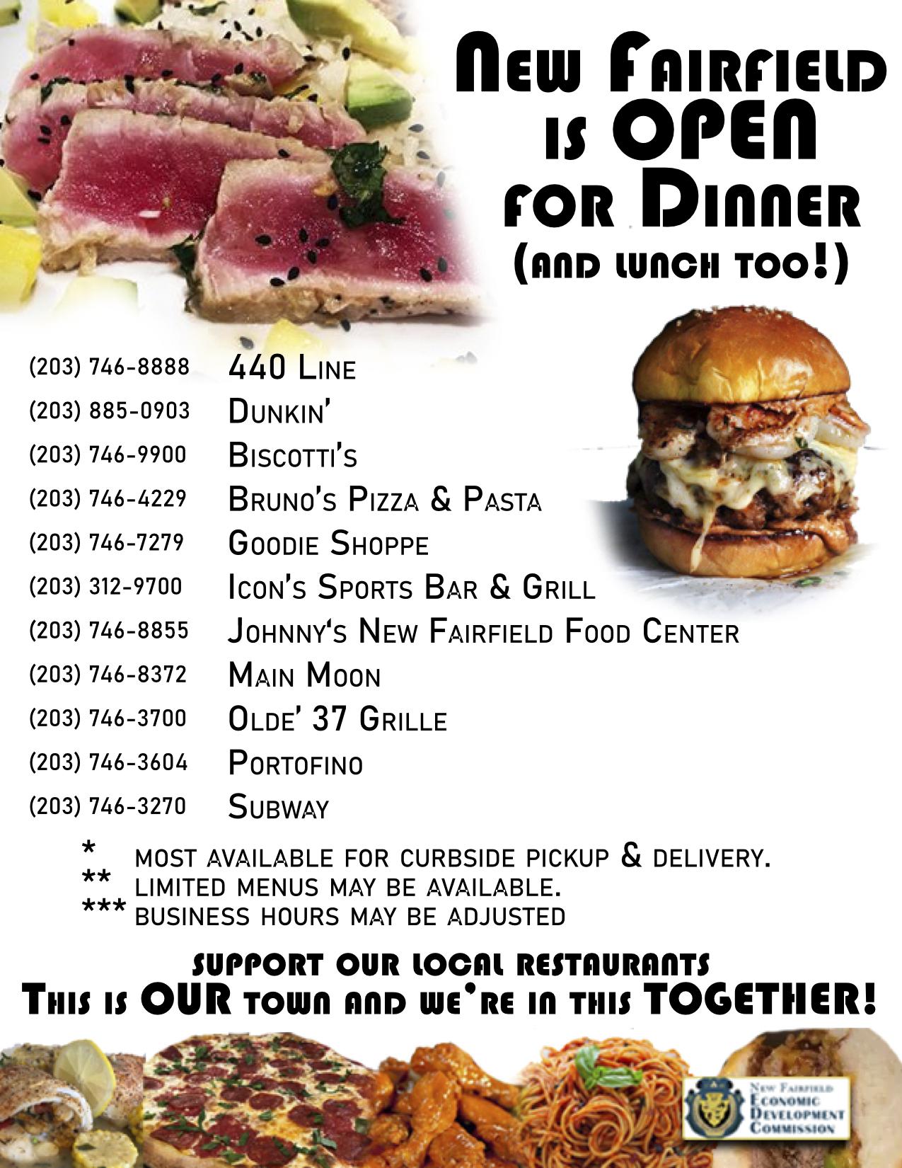 New Fairfield commission promotes restaurants during pandemic