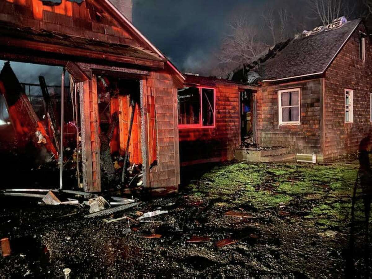 Early morning fire heavily damages Easton home