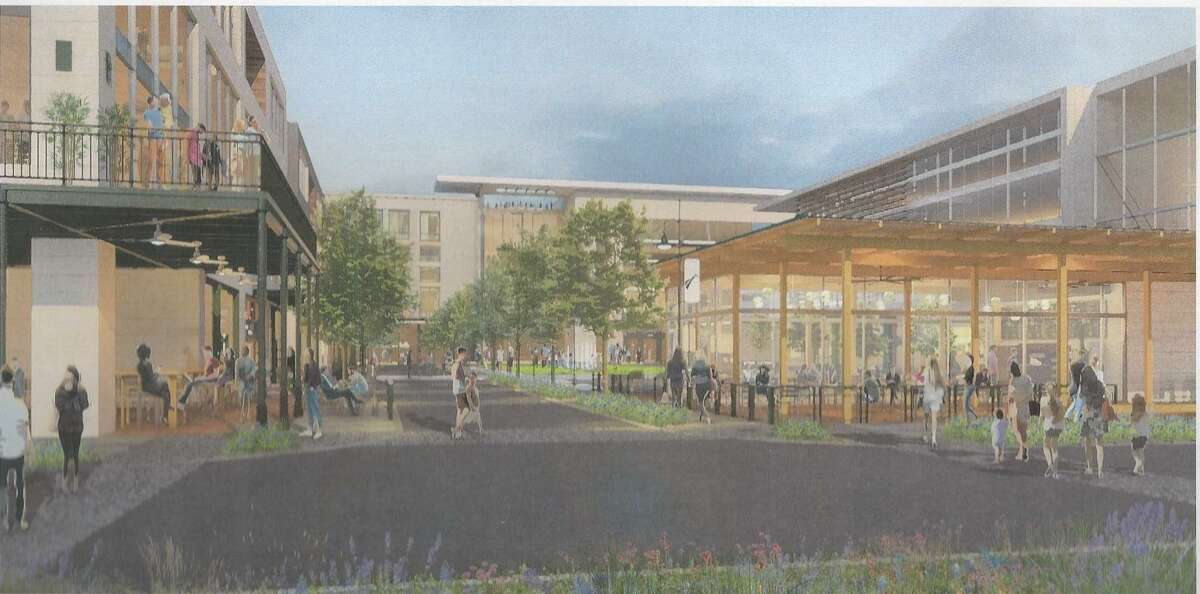 Architects showed Selma City Council an illustration of what one of four “commons areas” might look like in the heart of a 50-acre, half-billion-dollar town center construction project planned in the city.