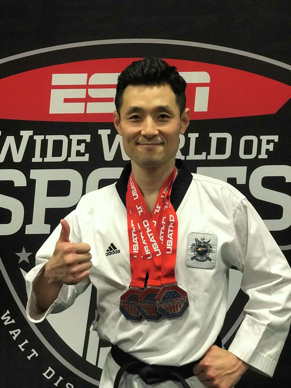 Master Seongho Hong of Master Hong's Olympic Taekwondo Academy in New Milford recently earned three medals at the recent U.S. Open Taekwondo Championships.
