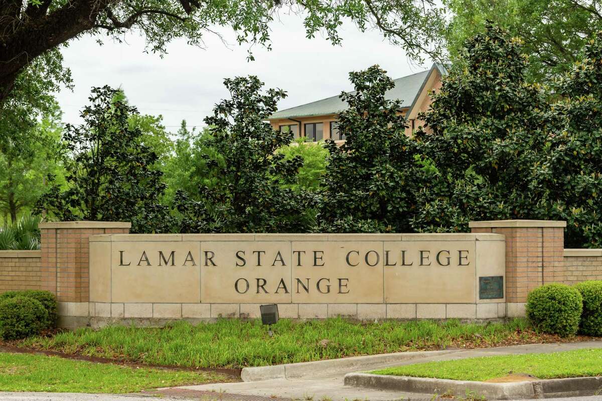 The sign for Lamar State College Orange in Orange. Photo made on April 2, 2020. Fran Ruchalski/The Enterprise