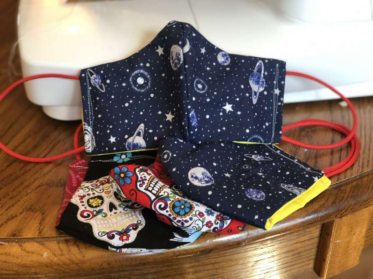"We are always talking about kindness in our schools and the capacity of the human heart, said Trumbull resident Abbie Smith. She and her children are making and giving away masks for free to those in Trumbull. "This is our opportunity to give to our neighbors what we know how."