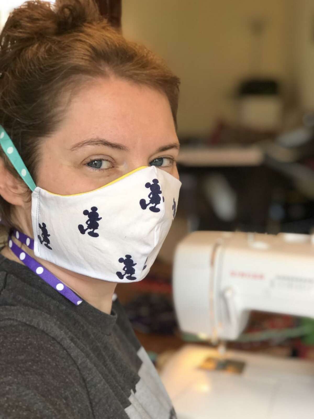 "We are always talking about kindness in our schools and the capacity of the human heart, said Trumbull resident Abbie Smith. She and her children are making and giving away masks for free to those in Trumbull. "This is our opportunity to give to our neighbors what we know how."