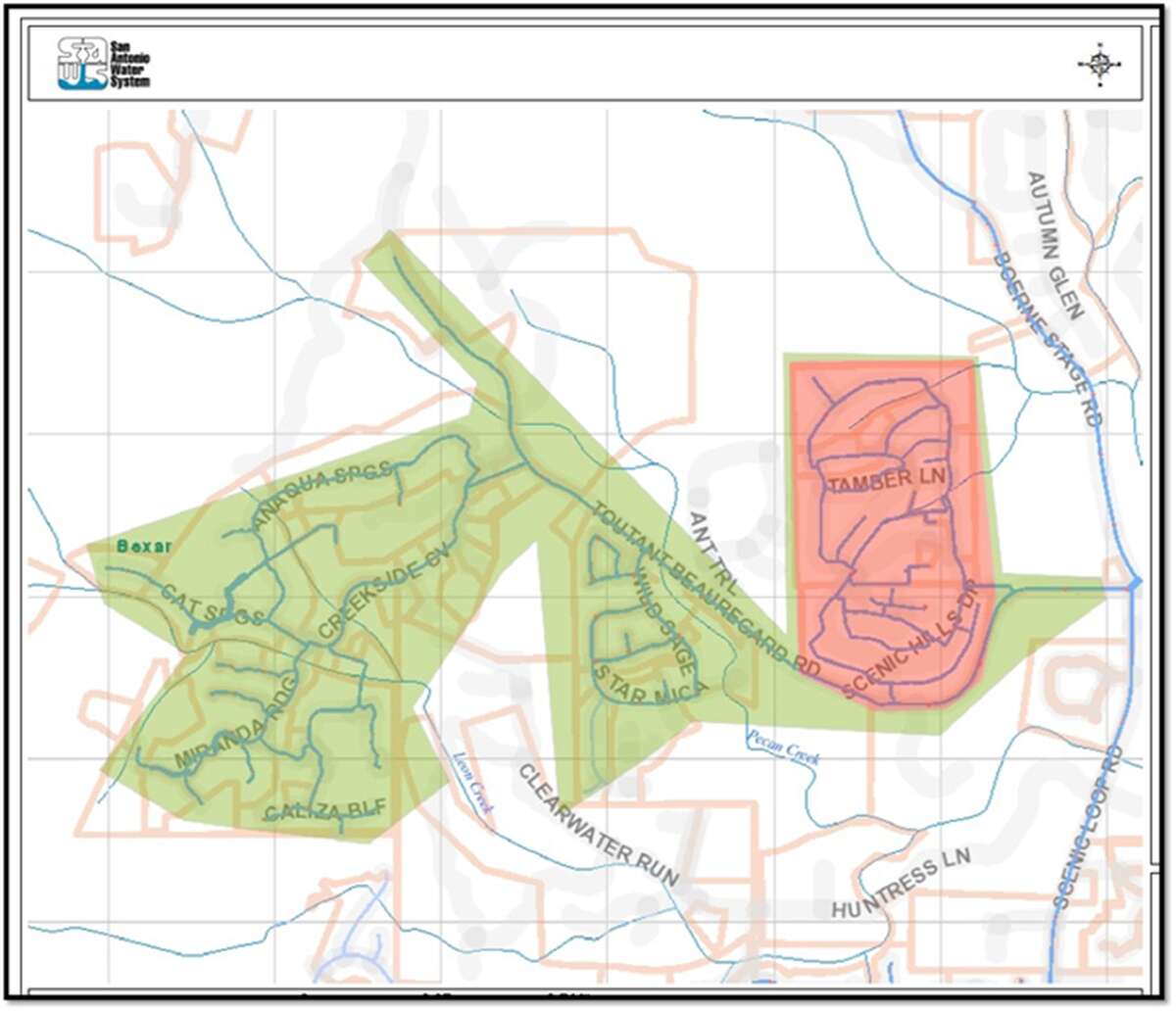 Saws Water Boil Water Map Saws Lifts Boil Water Notice For Neighborhood On City's Far North Side