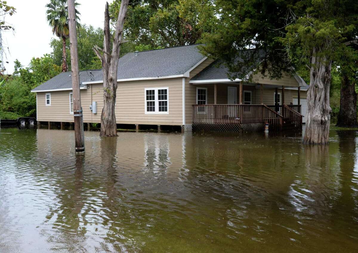 Flood waters from Tropical Depression Harvey near a Nome home on Monday. A neighbor said the water did not enter the home. Photo taken Monday, 9/23/19