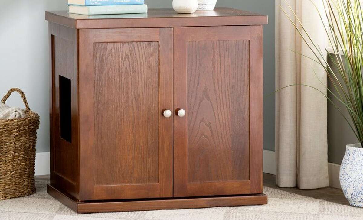 This furniture will hide your cat's litter box from sight