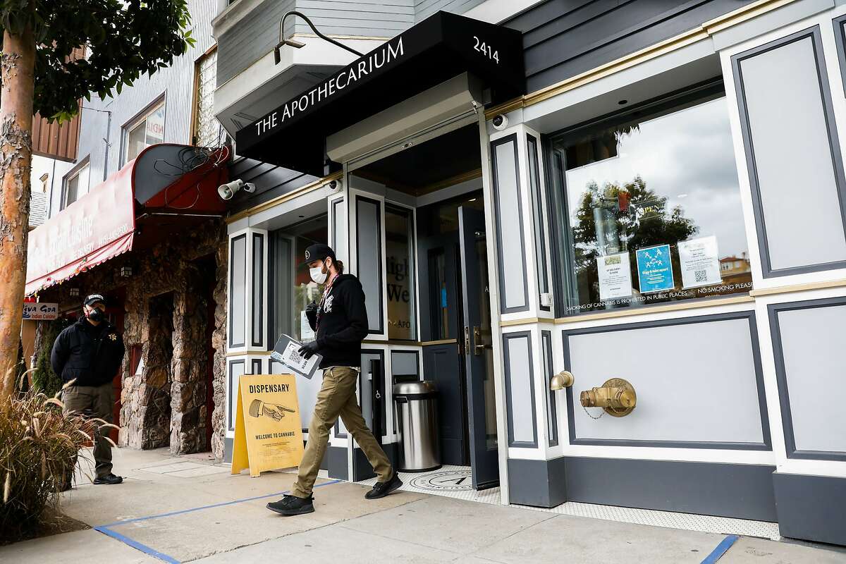 The Apothecarium dispensary where Phoebe McPherson buys her cannabis in San Francisco, California on Thursday, April 9, 2020.