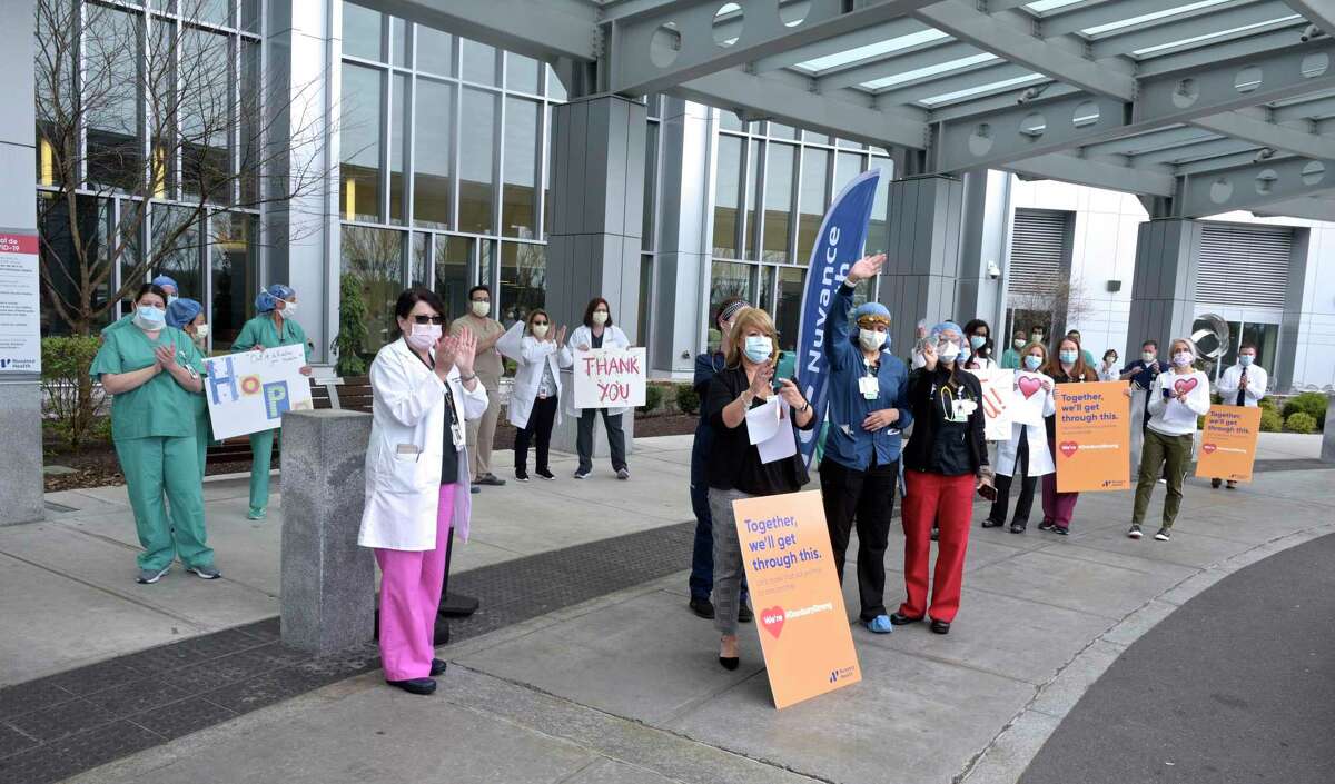 Ezra Zimmerman, of Ridgefield, owner of EZ Moving, volunteered to dive to Kentucky to pick up four used ventilators that Danbury Hospital had purchased. He was given a hero's welcome at the hospital and a police escort by state and local departments from I-84. Tuesday, April 7, 2020, in Danbury, Conn.