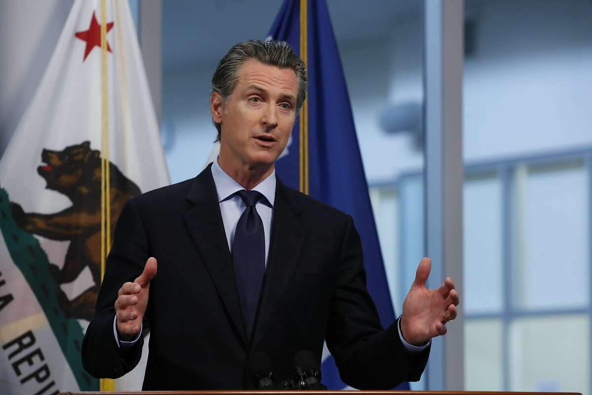 California Gov. Gavin Newsom announced that 150 hotels have agreed to give deep discounts to health care workers logging long hours in hospitals while dealing with the coronavirus outbreak, during his daily news briefing at the Governor's Office of Emergency Services in Rancho Cordova, Calif. Thursday, April 9, 2020. (AP Photo/Rich Pedroncelli, Pool)