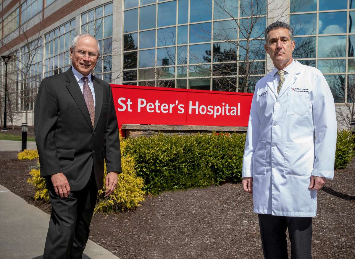 James K. Reed, president and CEO of St. Peter's Health Partners, and Steven Hanks, chief clinical officer for St. Peter's Health Partners