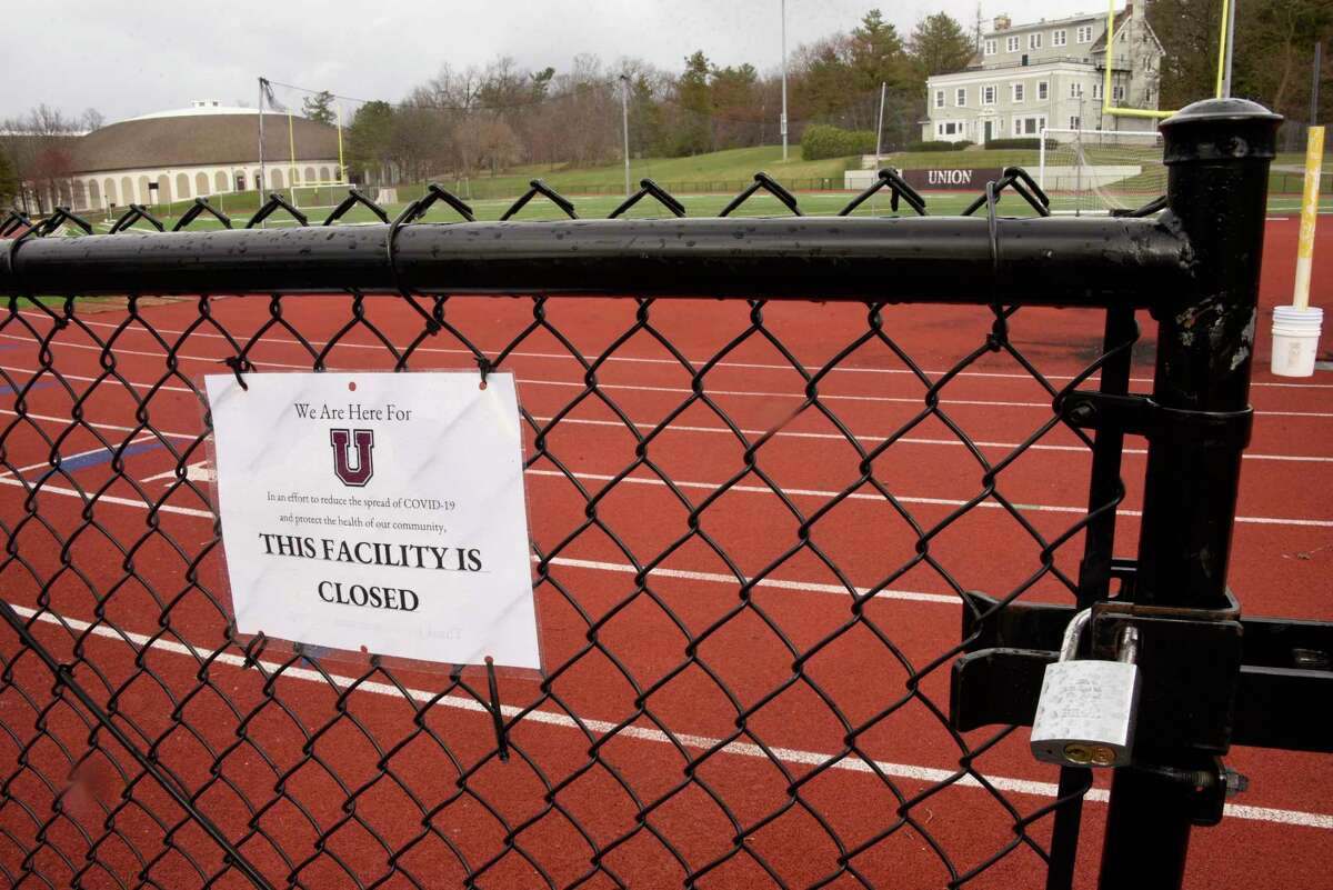 An empty Union College is seen on Friday, April 10, 2020 in Albany, N.Y. Colleges brace for financial fallout over COVID-19. (Lori Van Buren/Times Union)