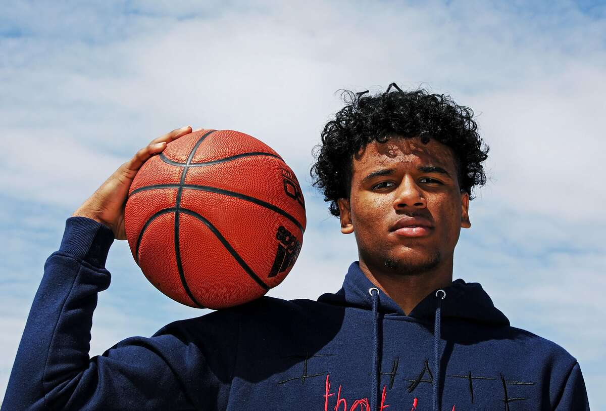 High School basketball star Jalen Green, 18, poses for a portrait on Friday, March 27, 2020, in Napa, Calif. The 6'6" guard is expected to be the No. 1 men's basketball recruit in the 2020 class.