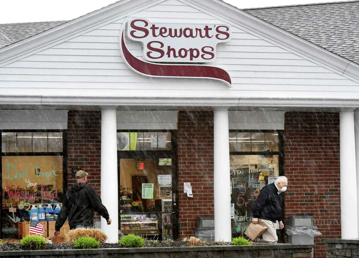 Customers shop at the State Farm Road Stewart's Shops convenience store on Monday, April 13, 2020, in Guilderland, N.Y. Stewart's Shops recently added $17.5 million to its employee stock ownership plan. (Will Waldron/Times Union)