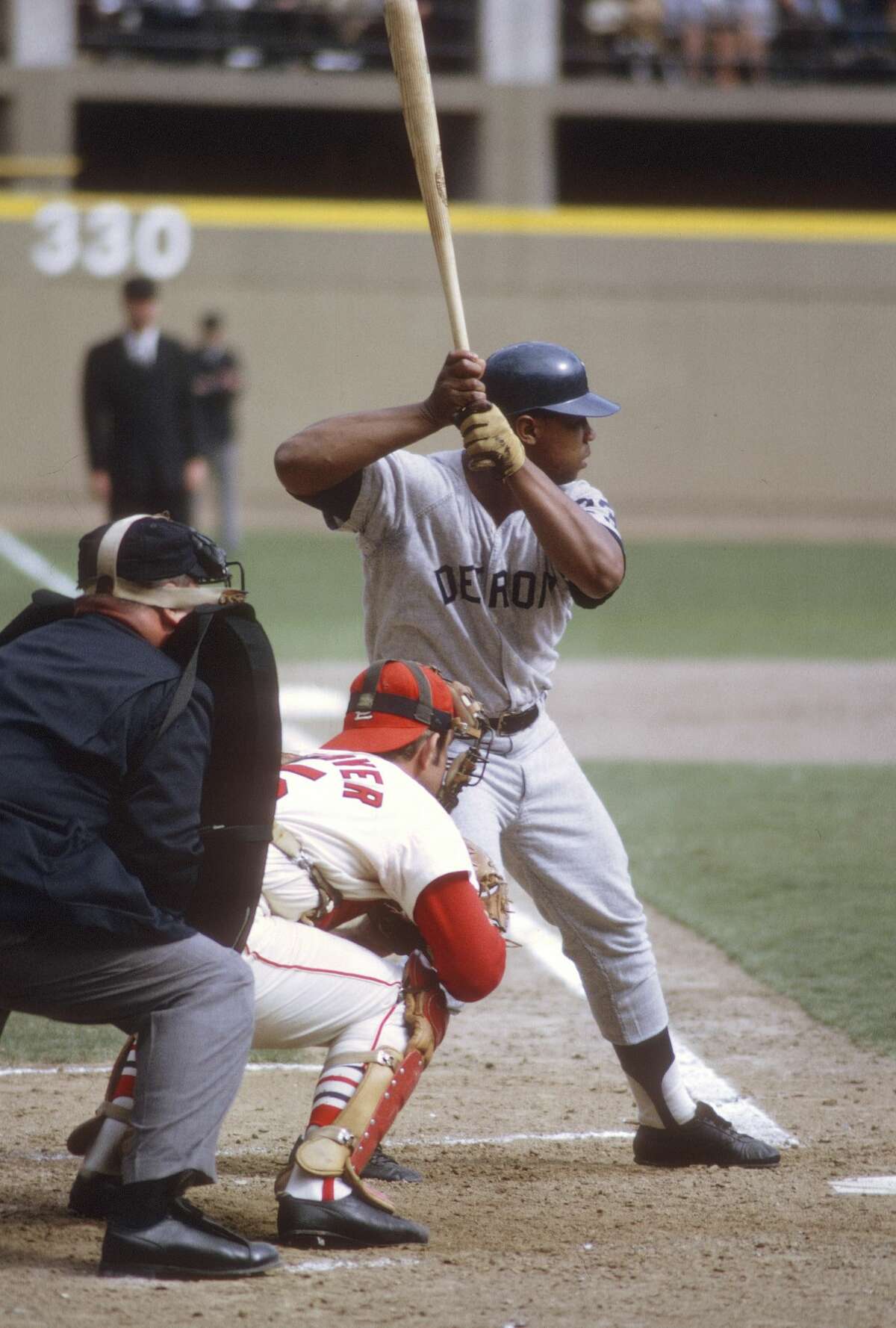 Detroit Tigers' Willie Horton bats during Game 7 of the 1968 World Series.