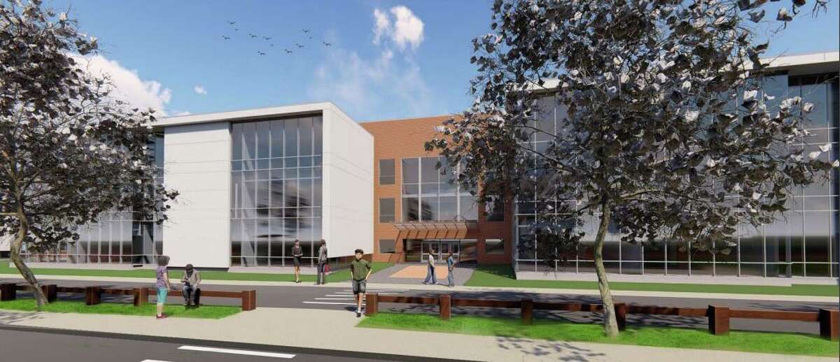 The architect’s rendering of the new Middletown Woodrow Wilson Middle School project