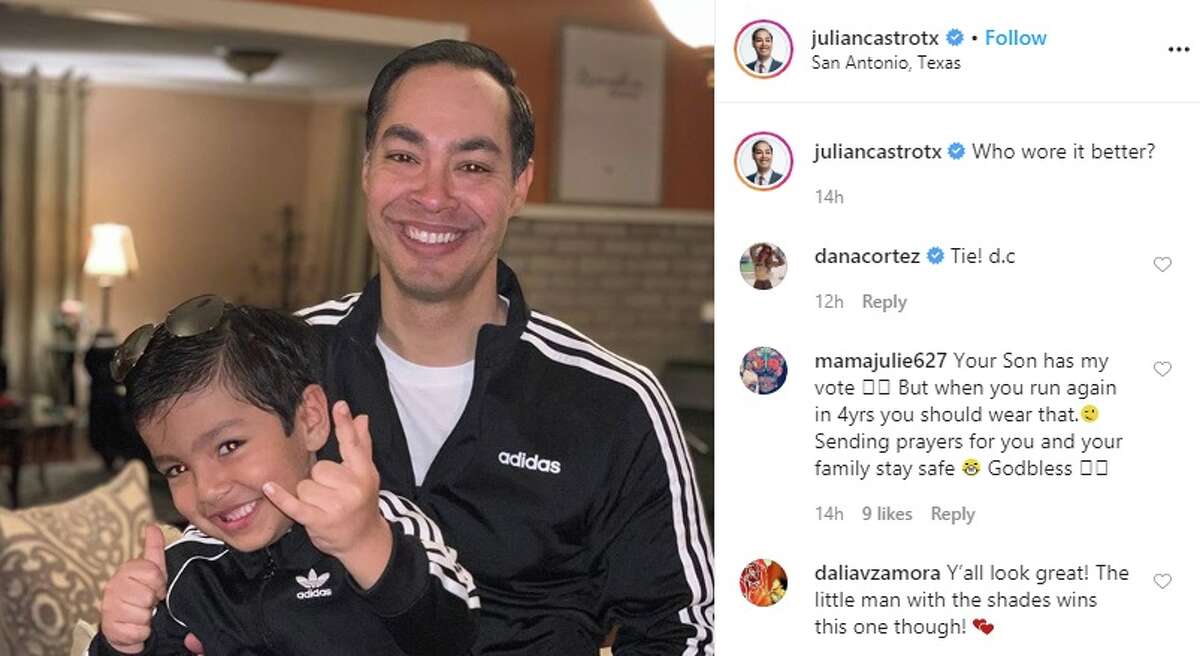 On Monday,Julián Castro posted a "Who wore it better" Instagram photo with his son, Cristián Castro. The dad and son are sporting identical Adidas track suites. Little Castro seemed to win by a few votes. 